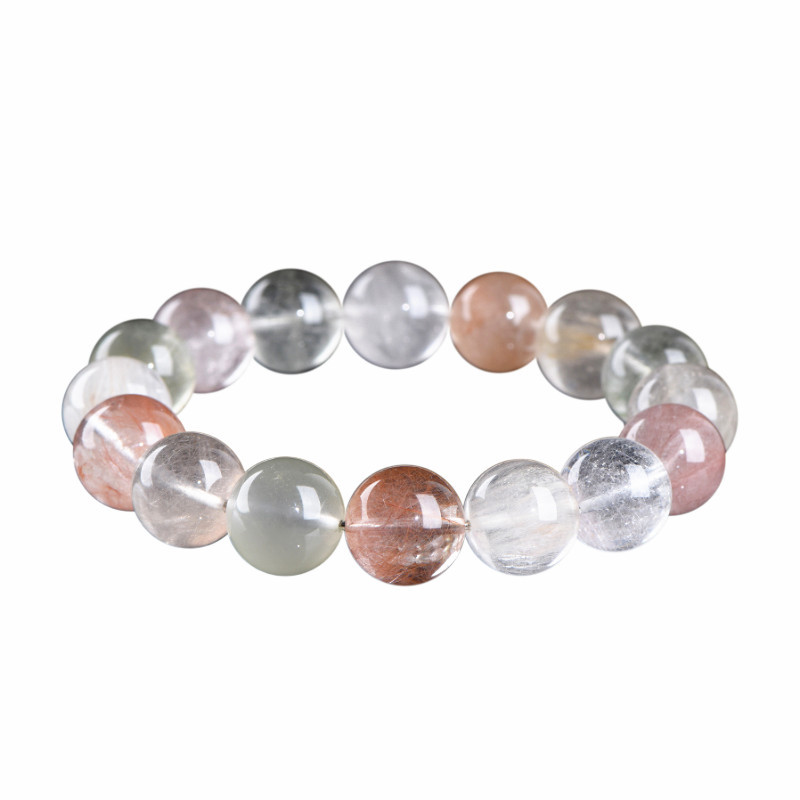 Natural Rabbit Hair Quartz Crystal Bead Beaded Bracelet thumbnail 5
