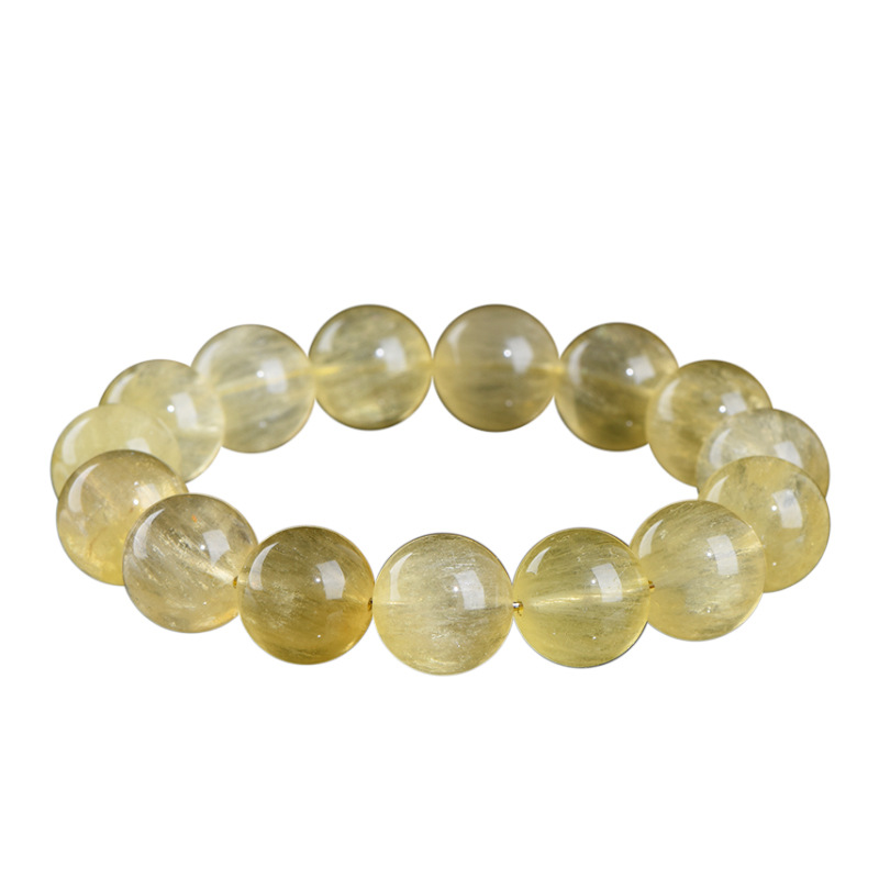 Natural Yellow Fluorite Fluorite Crystal Bead Loose Beads Beaded Bracelet thumbnail 5