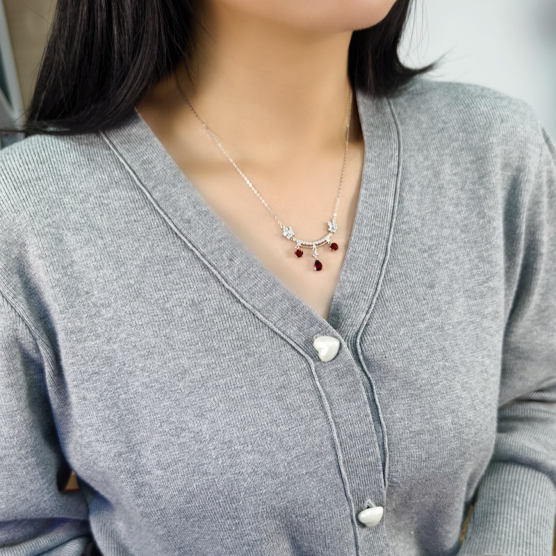 Natural Sterling Silver 925 Sterling Silver Topaz Crystal Pendant thumbnail 4