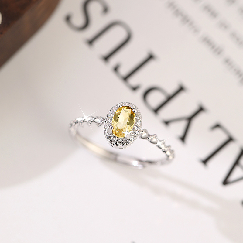 Natural Sterling Silver 925 Sterling Silver Crystal Unique Ring thumbnail 4