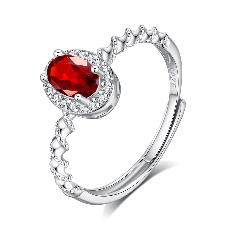 Natural Sterling Silver 925 Sterling Silver Crystal Unique Ring thumbnail 10