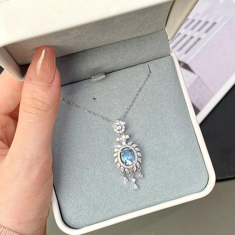 Natural Sterling Silver 925 Sterling Silver Crystal Pendant thumbnail 2