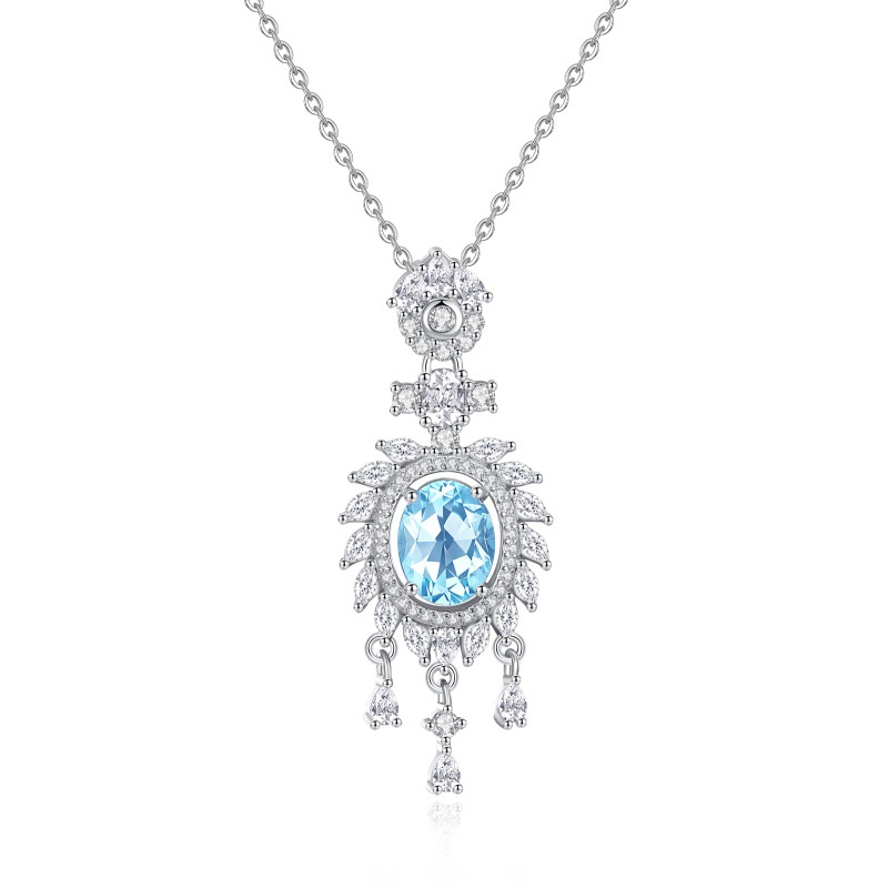 Natural Sterling Silver 925 Sterling Silver Crystal Pendant thumbnail 7