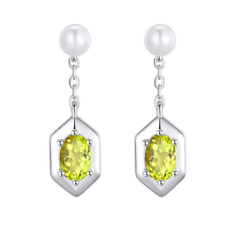 Natural Sterling Silver 925 Sterling Silver Crystal Tassel Unique Drop Earrings thumbnail 9