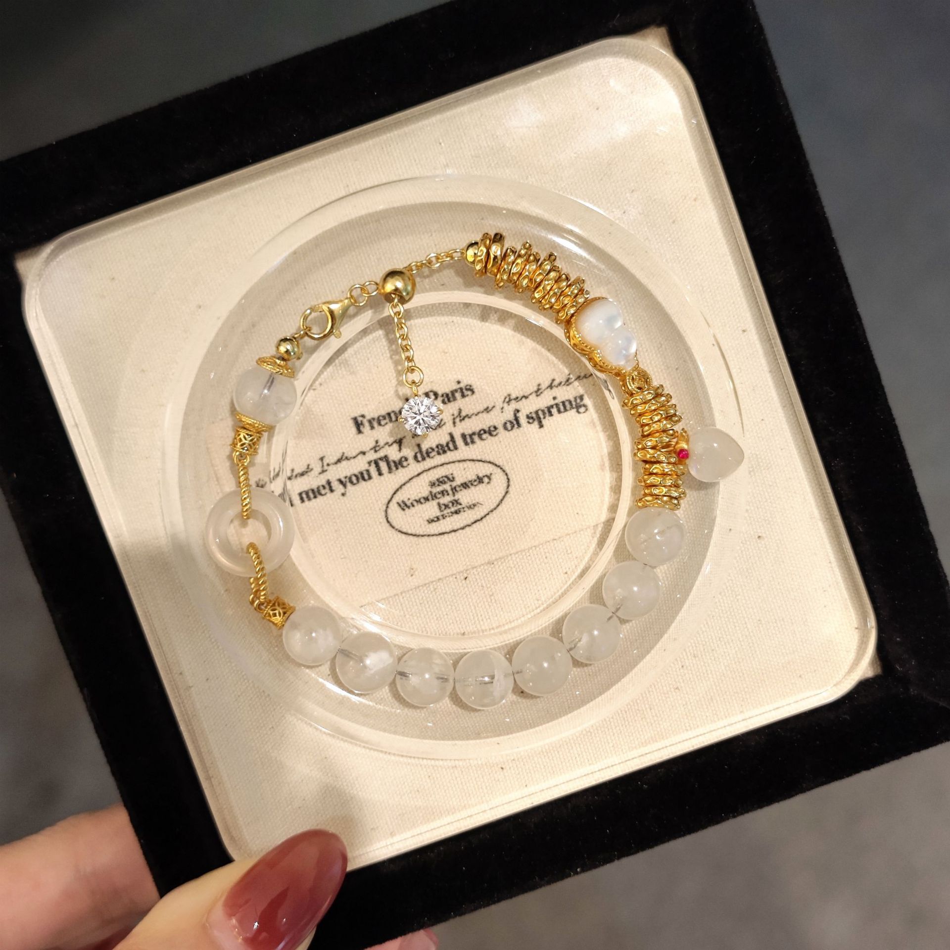 Silver 925 Sterling Silver Peace Buckle Gourd Fashion Bracelet thumbnail 3