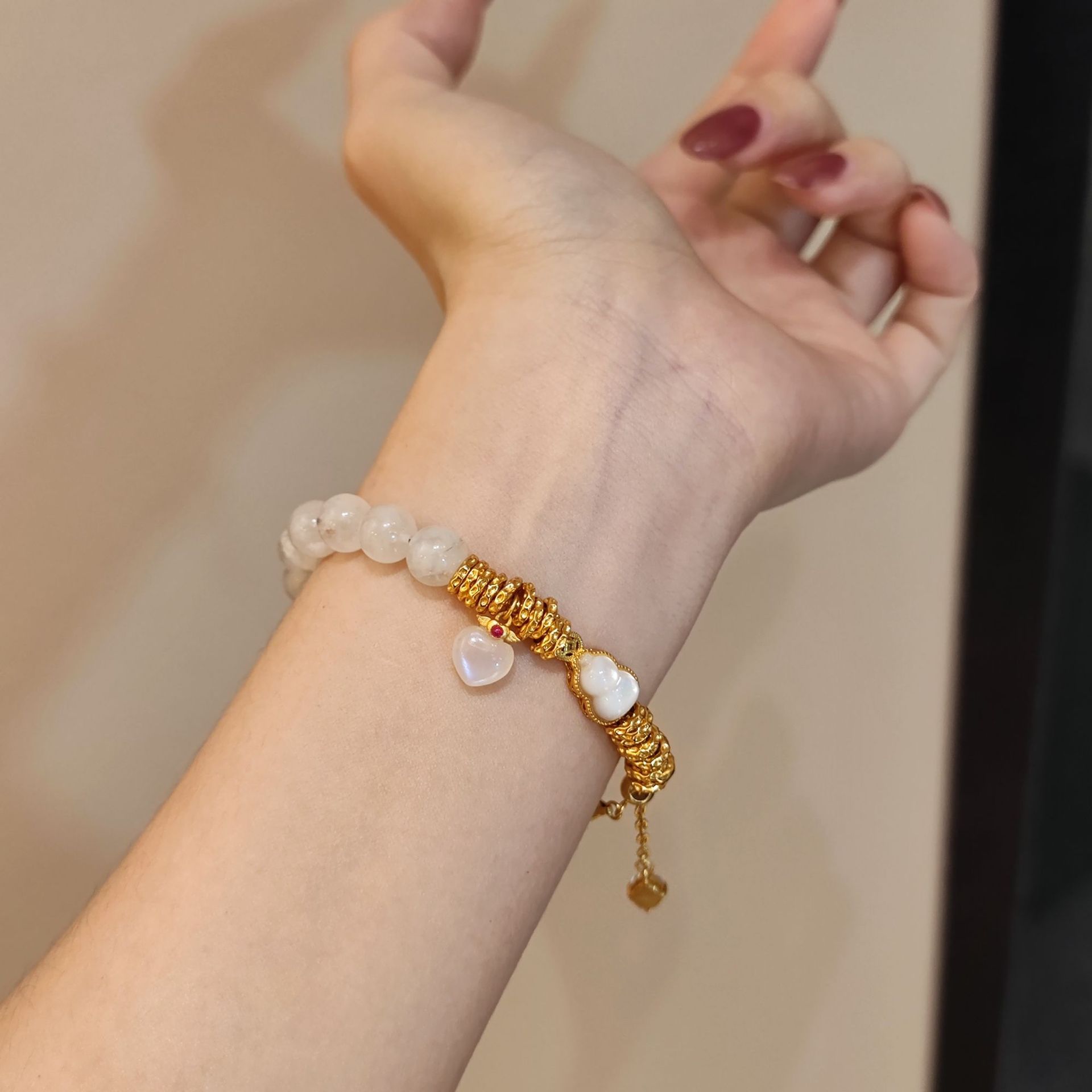 Silver 925 Sterling Silver Peace Buckle Gourd Fashion Bracelet thumbnail 4