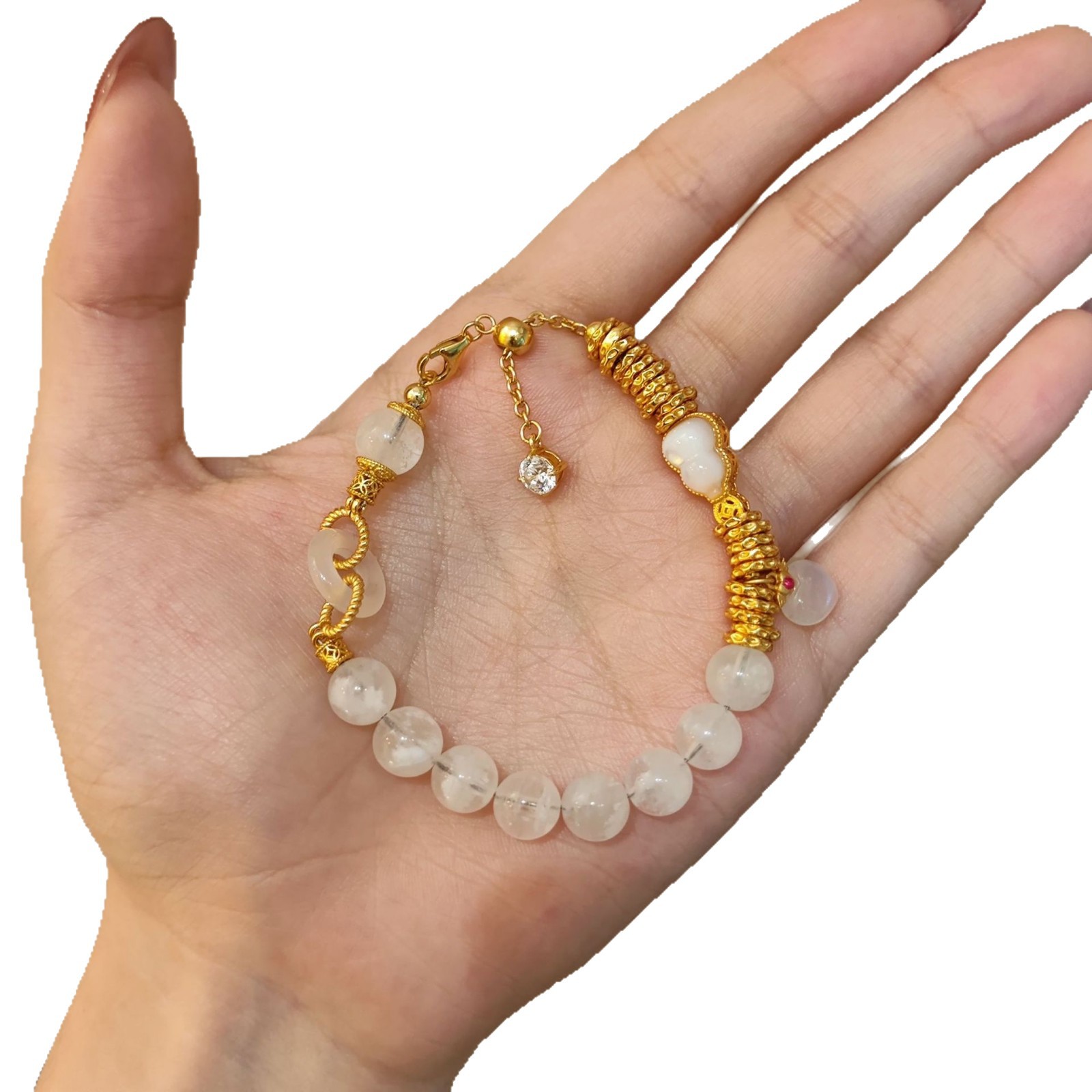 Silver 925 Sterling Silver Peace Buckle Gourd Fashion Bracelet thumbnail 5