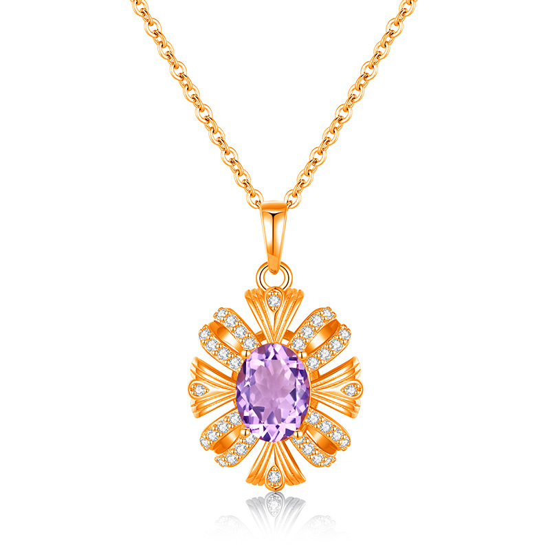 Natural Sterling Silver 925 Sterling Silver Crystal Unique Design Versatile Pendant thumbnail 11