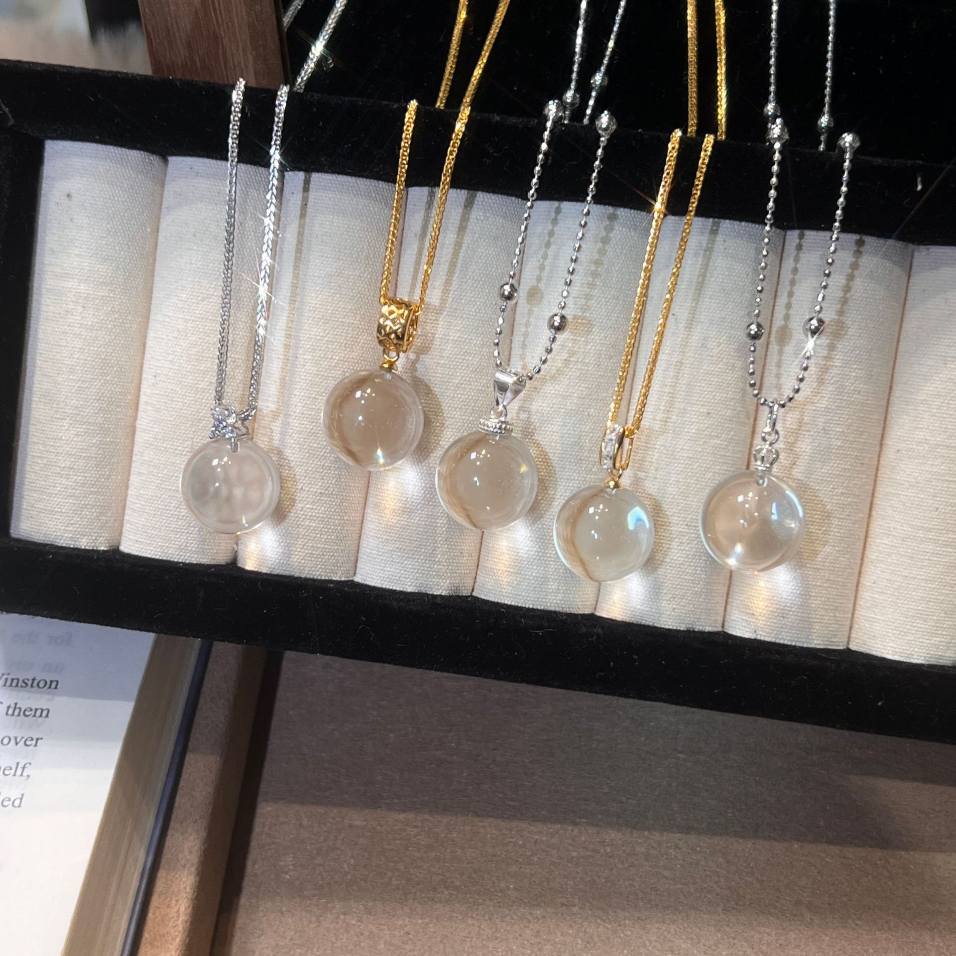 Natural Silver 925 Sterling Silver Clear Quartz Crown Pendant thumbnail 10