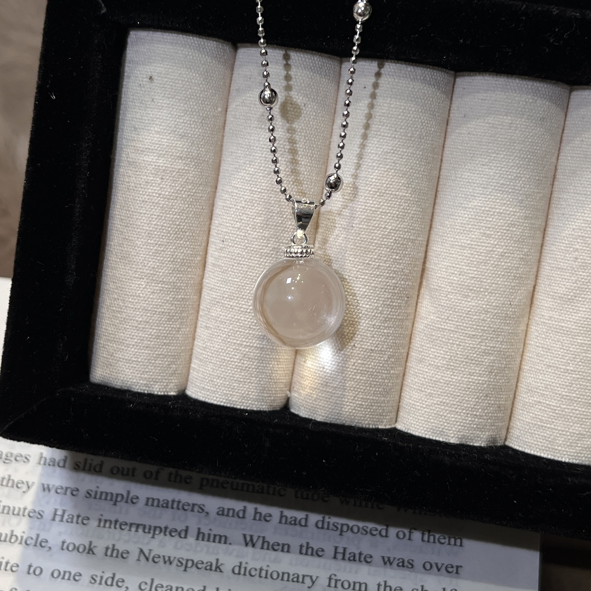 Natural Silver 925 Sterling Silver Clear Quartz Crown Pendant thumbnail 13