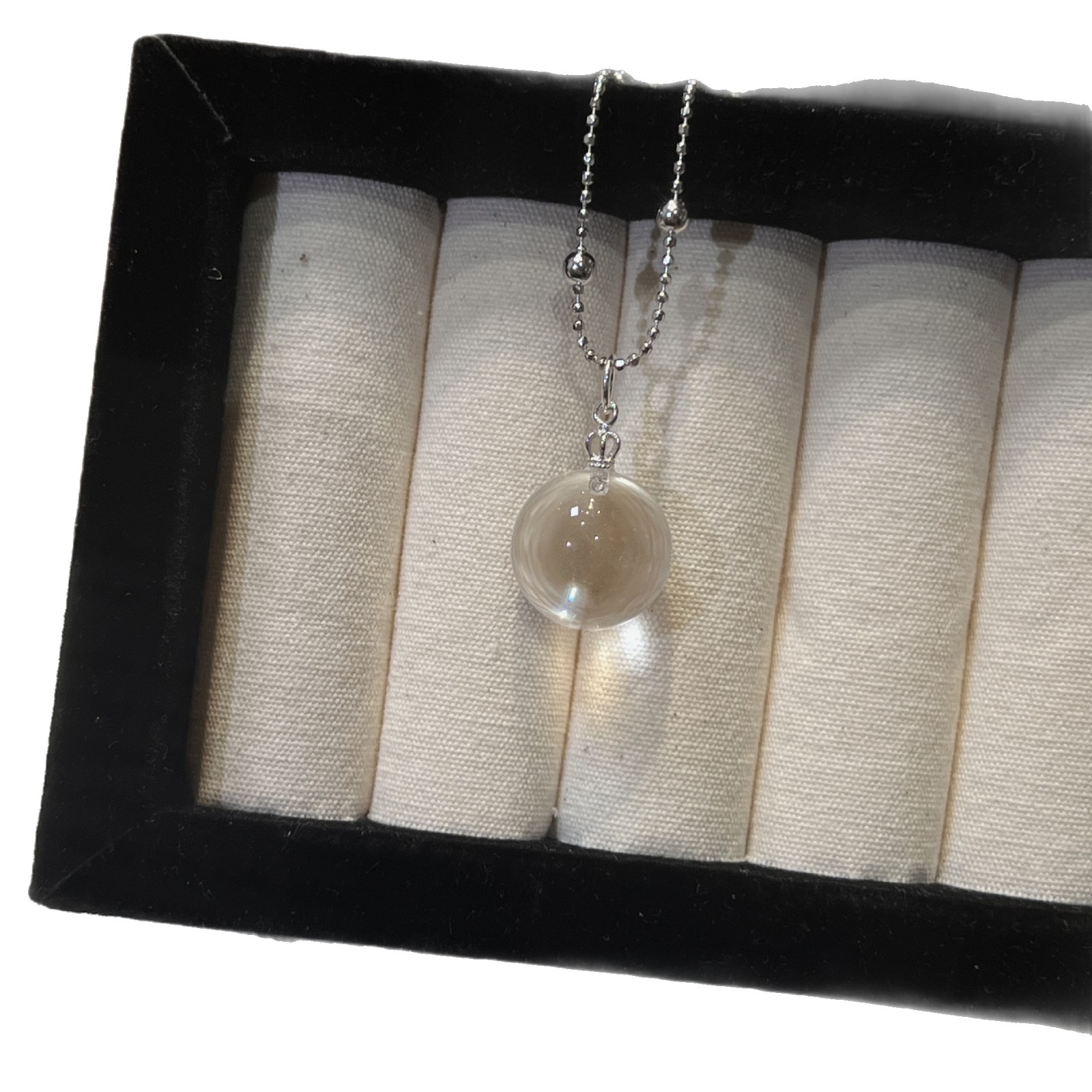 Natural Silver 925 Sterling Silver Clear Quartz Crown Pendant thumbnail 14