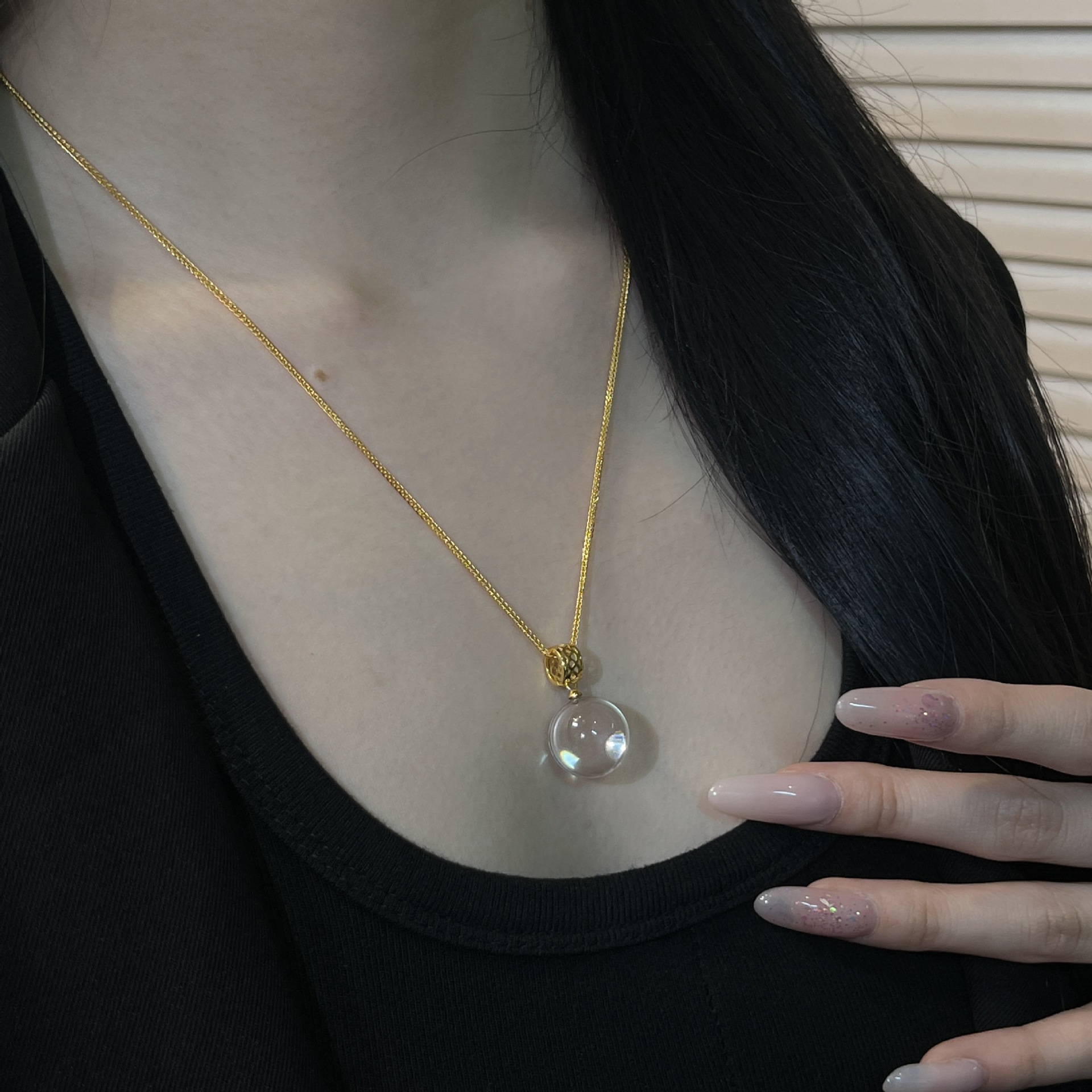 Natural Silver 925 Sterling Silver Clear Quartz Crown Pendant thumbnail 15