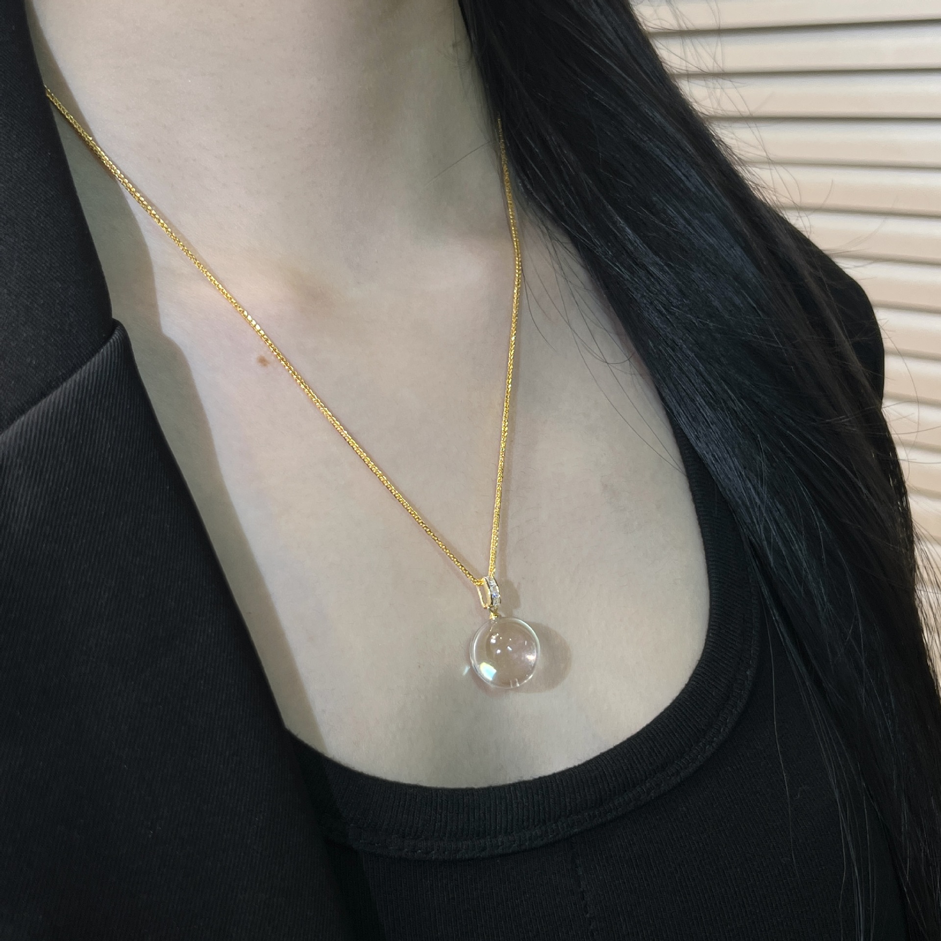 Natural Silver 925 Sterling Silver Clear Quartz Crown Pendant thumbnail 16