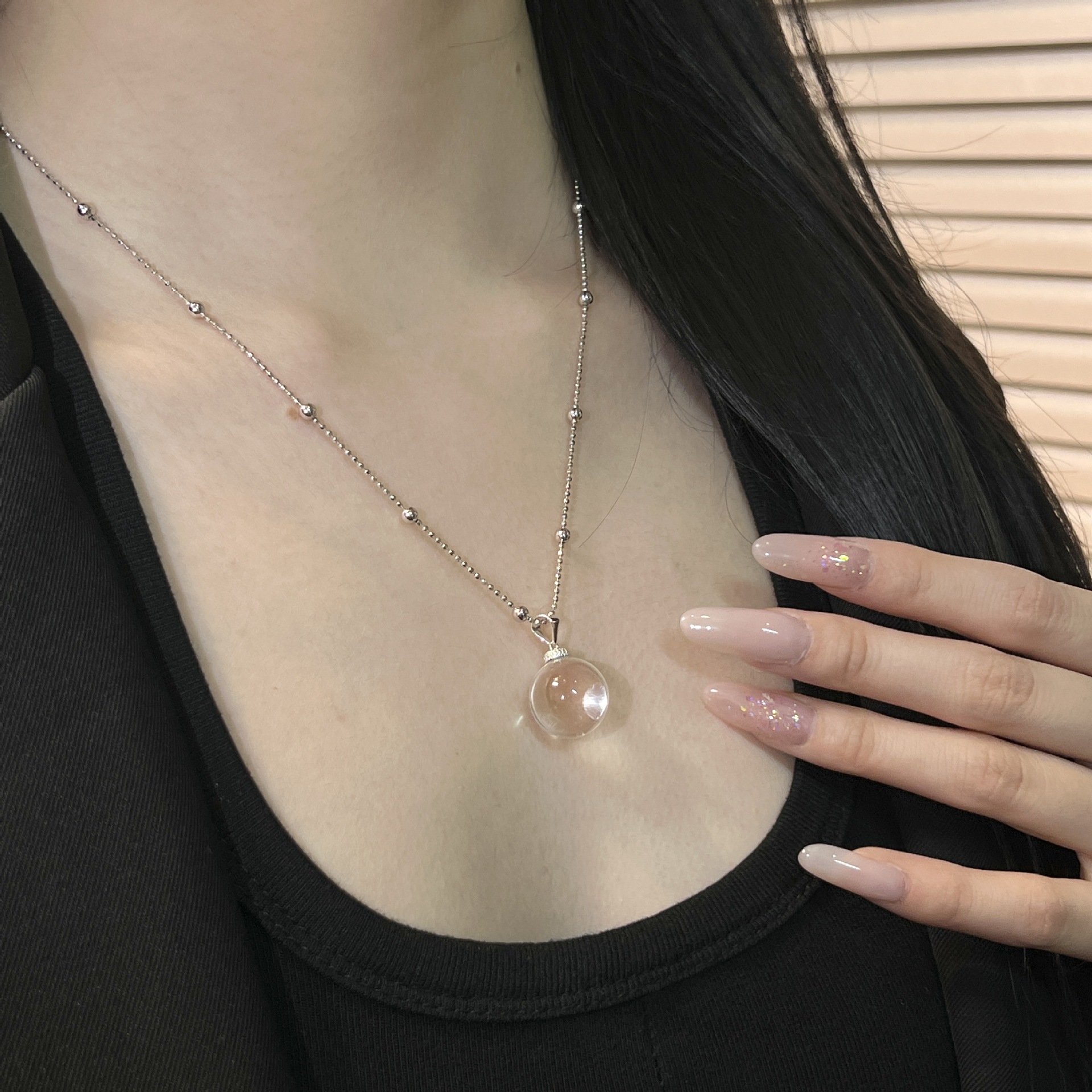 Natural Silver 925 Sterling Silver Clear Quartz Crown Pendant thumbnail 18