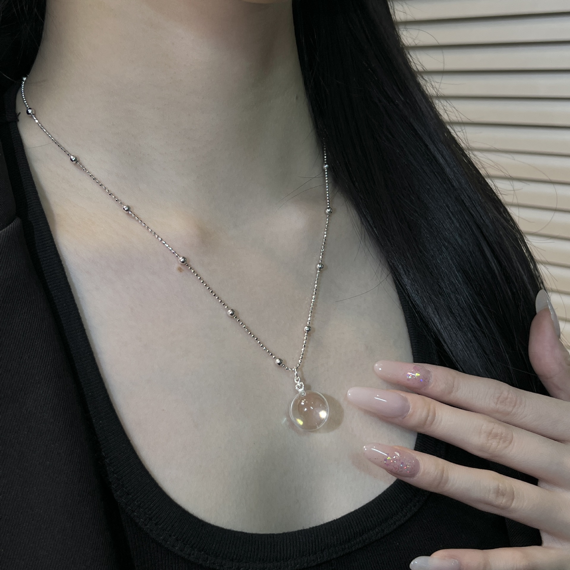 Natural Silver 925 Sterling Silver Clear Quartz Crown Pendant thumbnail 19