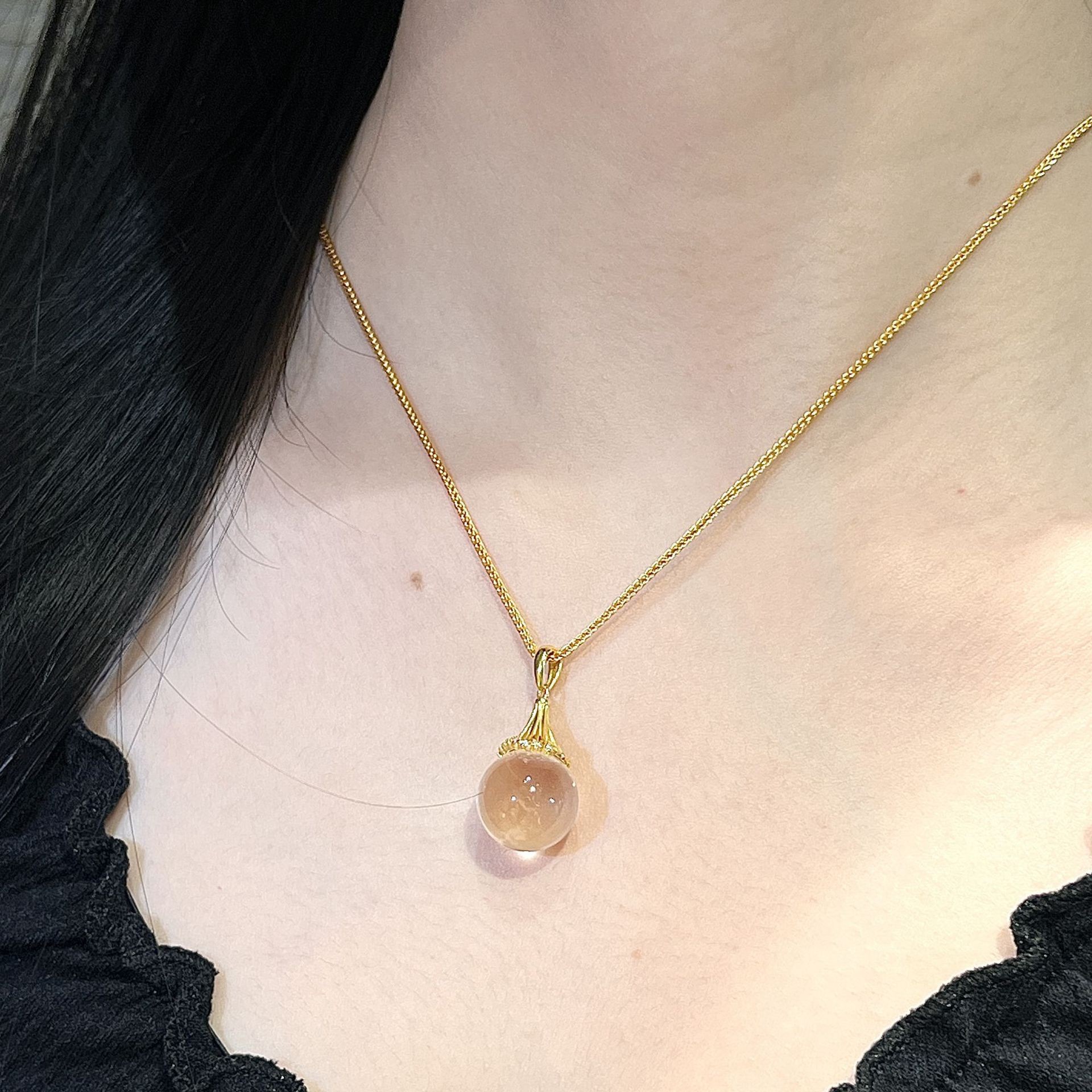 Natural Silver 925 Sterling Silver Clear Quartz Crown Pendant thumbnail 24