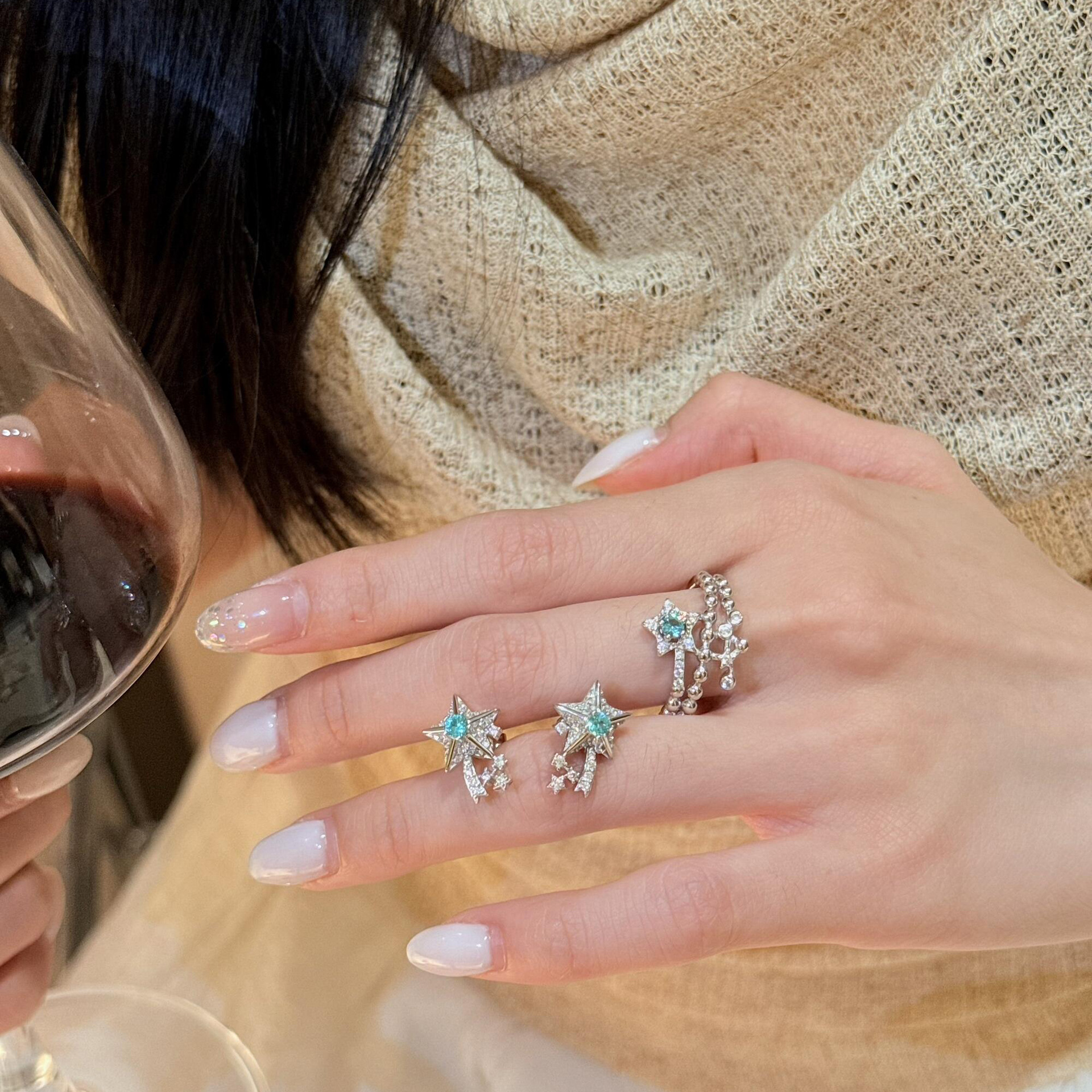 Sterling Silver 925 Sterling Silver Clear Quartz Teardrop Unique Design Fashion Elegant Versatile Drop Earrings