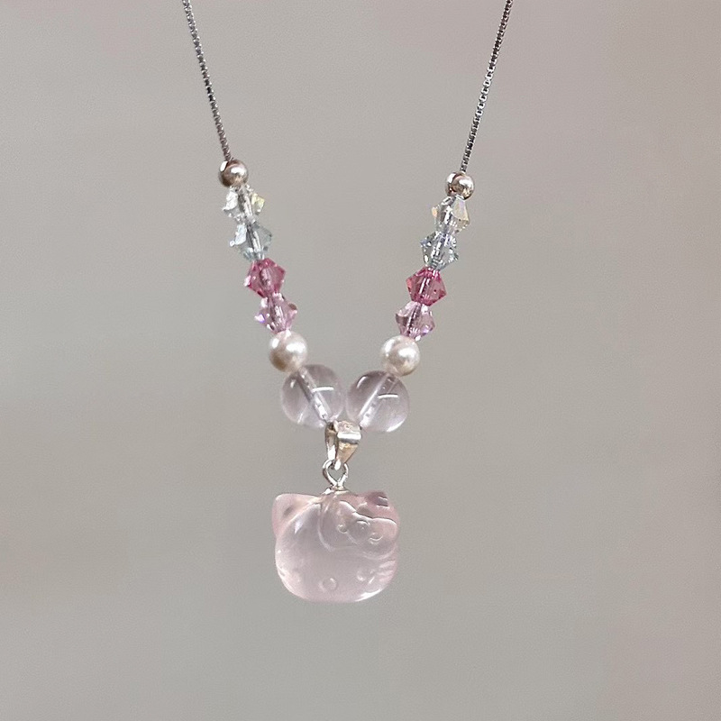 Hello Kitty Crystal Cat Fashion Versatile Pendant thumbnail 2