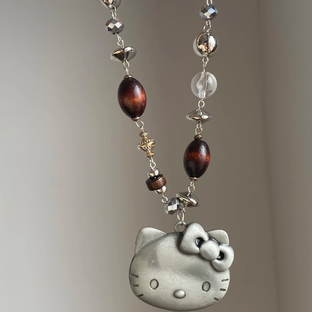 Hello Kitty Crystal Cat Fashion Versatile Pendant thumbnail 3